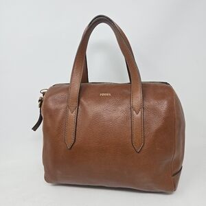 FOSSIL Sydney Satchel Purse Brown Leather Bag Old Money Elevated Basic